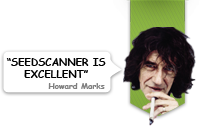 Howard Marks with his endorsement: Seedscanner is excellent